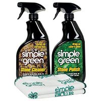 Simple Green Stone Cleaner and Polish Kit with Microfiber Towel 32 Oz Each