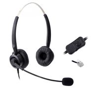Comdio Corded Headset Headphones Ear Phone + Volume Mute Control for Nortel Networks Nt Nothern Telecom Meridian PBX Norstar M7208 M7310 M7324 Elite DTU Series Avaya Lucent Voip Ip Telephone (Binaural CH201VA5)