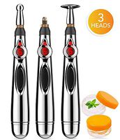 Acupuncture Pen, Electronic Acupuncture Pen, Pain Relief Therapy, Meridian Energy Pulse Massage Pen, 1 x AA Battery (Not Included) (A)