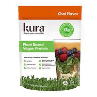 Kura Plant Based Vegan Protein Powder, Chai, New Zealand Born, 13.96oz