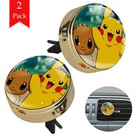 Orange red two gold air freshener aromatherapy essential oil diffusers for car vent clip portable with four refill pads 1.33x1.83in