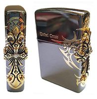 Zippo Side Tribal Cross BI Lighter BI/Genuine Authentic/Original Packing (6 Flints Set Free Gift)