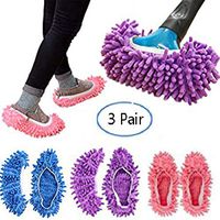 HiCharmcci Dust Mop Slippers Shoes Cover-Multifultional Washable Microfiber Floor Cleaning Shoes Cover for Home Kitchen Sweeping Slippers Mop（6 PCS 3 Pairs ）
