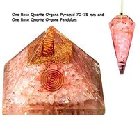 Bliss Creation Rose Quartz Pyramid Energy Generator and Rose Qurtz Pendulum| Energy Crystal |Protection Crystal and Stone| Orgone Pyramid |Orgonite Pyramid |Crystal Energy| EMF Home Protection