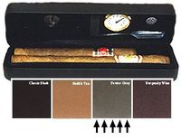 Csonka Fully Accesorized Cigar Pocket Humidor, Pewter Gray