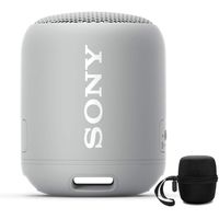 Sony SRS-XB12 Extra Bass Portable Bluetooth Speaker (Gray) with Hardshell Carrying Case Bundle