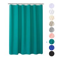 Plastic Shower Curtain, 72" W x 96" H EVA 8G Shower Curtain with Heavy Duty Clear Stones and Grommet Holes, Waterproof Thick Bathroom Plastic Shower Curtains Without Chemical Odor-Turquoise