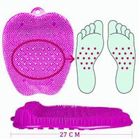 Shower Foot Massager Scrubber Brush Cleaner with Non Slip Suction Cups,YOLAKI Silicone Foot Brush Foot Massager Pad Improves Foot Circulation & Reduces Foot Pain(Purple)