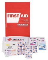 First Aid Kit, Bulk, Red, 38 Pcs, 5 People