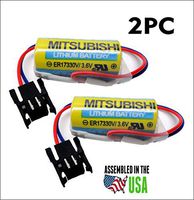 2PC Mitsubishi ER17330V/3.6V,A6BAT-MRBAT Battery 3.6V PLC