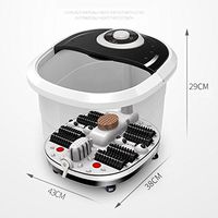 Foot spa Family Massage Roller Foot Bath Self Massage Constant Temperature Heating Foot Massage Basin W43cm*H29cm (Color : Gray)