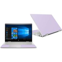 MightySkins Skin Compatible With HP Envy x360 Convertible 15" (2018) - Solid Lilac | Protective, Durable, and Unique Vinyl Decal wrap cover | Easy To Apply, Remove, and Change Styles | Made in the USA