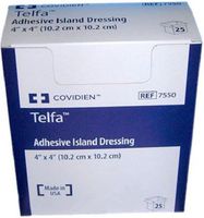 Adhesive Dressing Telfa 4 X 4 " Nonwoven White Sterile