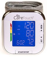 Care Touch Fully Automatic Wrist Blood Pressure Cuff Monitor - Platinum Series, 5.5" - 8.5" Cuff Size- Batteries Included