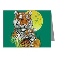 Note Card Tiger Family Cub Stripes in Jungle