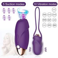 Portable Silicone Six Toys for Women Strong Pleasure Waterproof Silent 10 Speed &5 S-u-ck Modes Electric Mini Wand, Perfect for Therapy Back Neck Muscle Aches Sports Recovery