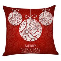 Indexshop Merry Christmas Series Blend Linen Throw Pillow Case Decorative, Christmas-Day Snowflake Best Gift Square Pillowcase Pillow Cover Cushion Cover Cotton Linen Pillow Case 18"X 18" (B)