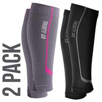Graduated Compression Sleeves Thirty48 Cp Series, Prevents Calf and Shin Splints ; Relieves Lower Leg Pain and Cramps ; Maximize Faster Recovery by Increasing Oxygen to Muscles ;, 2 Pk F.Pink/Gray - B