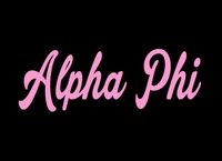 CCI Alpha Phi Sorority Decal Vinyl Sticker|Cars Trucks Vans Walls Laptop| Pink |5.5 x 2 in|CCI1546