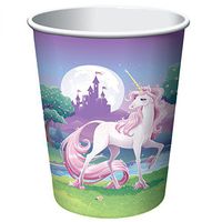 Club Pack of 96 Unicorn Fantasy Disposable Paper Hot and Cold Drinking Party Cups 9 oz.