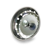 EverFlow 75111 Kitchen Sink Basket Strainer Replacement for Standard Drains (3.25 Inch) Chrome Plated Stainless Steel Body With Rubber Stopper