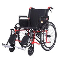 FXNN Transport Wheelchair Widened Wheelchair - Elderly Manual Wheelchair Thickened Bracket Foldable Disabled Wheelchair Walker (Color : Black)