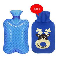 Large Size 2000ML Classic PVC Hot Cold Water Bottle Bag with Cover Winter Back Neck Hand Warmer Bag Hot Water Relaxing Heating Bag (Color : Blue)