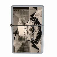 Perfection In Style Wind Proof Dual Torch Refillable Lighter Vintage Creepy Clowns Design 002