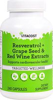 Vitacost Resveratrol + Grape Seed & Red Wine Extracts -- 240 Capsules