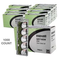1000 pc Maxell SR716SW 315 SR62 SR716 Silver Oxide Watch Battery