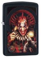 Zippo Anne Stokes Sinister Clown Black Matte Lighter