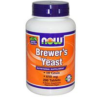 Now Foods, Brewer's Yeast, 650 mg, 200 Tablets (Pack of 2)