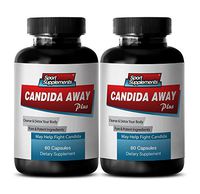 Immune Support and multivitamin - Candida Away Plus - Detox & Cleans - Candida Men - 2 Bottles (120 Capsules)
