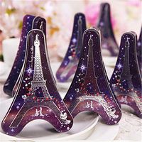 3 Piece/lot Unique Eiffel Paris Tower Candy Boxes Mini Tin Box Packing Box Wedding and Party Gift Box