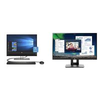 HP 4NN56AA#ABA Pavilion 24-Inch All-in-One Computer, Intel Core i5-9400T, 12 GB RAM, 512 GB Solid State Drive (24-Xa0032, Black) & 23.8-inch FHD IPS Monitor (VH240a, Black)