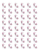 Special Pack 48 Pink HIGH Heel Envelope Seals Labels Stickers 1.2" Round #CUAS