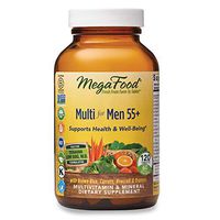 MegaFood, Multi for Men 55+, Supports Optimal Health and Wellbeing, Multivitamin and Mineral Supplement, Gluten Free, Vegetarian, 120 tablets (60 servings)