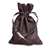 Black Suede Favor Bags | Quantity: 30 | Width: 5"