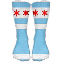Chicago Flag Style Men's Women's Stylish Socks Athletic Sports Socks