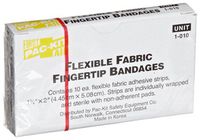 First Aid Only 1-010 Fabric Adhesive Light Woven Flexible Fingertip Bandage, 2 Length x 1-3/4 Width (Box of 10)