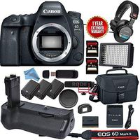 Canon EOS 6D Mark II DSLR Camera (Body Only) #1897C002 Bundle (Video Kit)