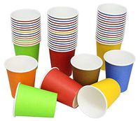 Hot Party Paper Cups, 8 Ounce, 50 Count, Multiple Colors (Mix Colors, 3 Colors At Least)
