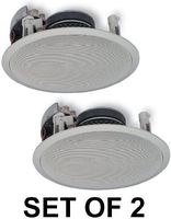 Yamaha Natural Sound Custom Easy-to-install In-Ceiling Flush Mount 2-Way 150 watts Speaker Set (Set of 2 Speakers) with 8" Kevlar Cone Woofers & 1" Swivel Titanium Dome Tweeter Designed for Large Room or 2 Smaller Rooms