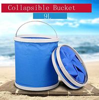 Waterproof Collapsible Bucket, No Leakage Car Wash Bucket, Multi-function Outdoor Portable Folding Pail Fishing Cleaning Water Container for Hiking Camping House Working