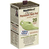 Neilmed Classic Porcelain Neti Pot, Green, 8 Ounce, 20 Count