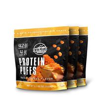 Twin Peaks Low Carb, Allergy Friendly Protein Puffs, Nacho Cheese, 2 Servings, 3 Pack (60g, 42g Protein, 4g Carbs)