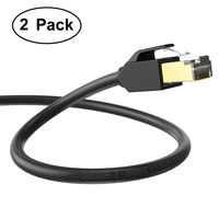 CAT8 Ethernet Cable 10ft, MOAVEQ 40Gbps 2000Mhz High Speed Gigabit SFTP LAN Network Cable with Gold Plated Rj45 Connectors for Gaming, PS3/PS4, Modem, Xbox (3m, 2Pack)