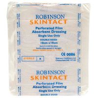 William Hunter Equestrian Robinsons Skintact Sterile First Aid Dressings 10cm X 10cm - Dual-Sided, Low-Adherent Perforated Film dressings.