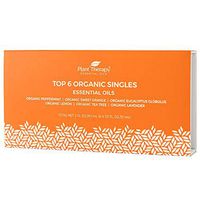 Plant Therapy Top 6 Organic Essential Oil Set - Lavender, Peppermint, Eucalyptus, Lemon, Tea Tree 100% Pure, USDA Organic, Natural Aromatherapy, Therapeutic Grade 10 mL (1/3 oz)