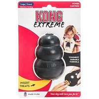 KONG - Extreme Dog Toy - Toughest Natural Rubber, Black - Fun to Chew, Chase and Fetch - For Large Dogs